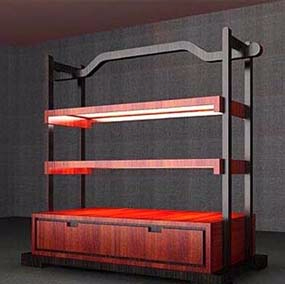 茶葉陳列柜中島展臺定制